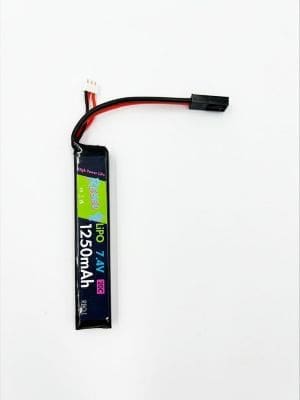 Rebel Battery - 1250mAh Lipo 7.4V 20C Stick - Mini Tamiya