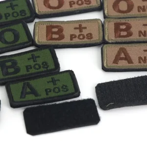 Embroidered blood type patch